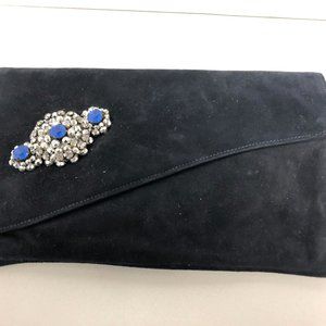 Walborg Navy Blue suede crossbody bag